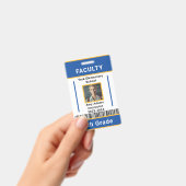 Sjabloon voor ID-badge voor schoolleraren met barc Badge (Handheld)