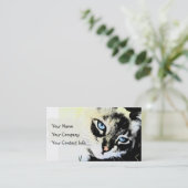 Sjabloon voor Ink Cat Business Card Visitekaartje (Staand voorkant)