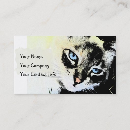 Sjabloon voor Ink Cat Business Card Visitekaartje (Voorkant)