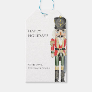 Sjabloon voor kerstcadeautjes voor Nutcracker Cadeaulabel