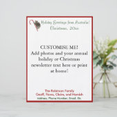 Sjabloon voor kerstnieuwsbrief in Australië Persoonlijk Briefhoofd (Staand voorkant)