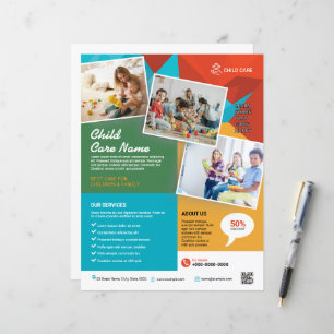 Sjabloon voor kinderopvangfolder