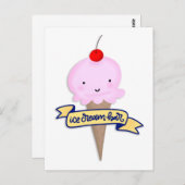 Sjabloon voor kleine tabeltop-Ice Cream Bar Briefkaart (Voorkant / Achterkant)