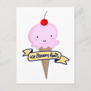 Sjabloon voor kleine tabeltop-Ice Cream Bar Briefkaart