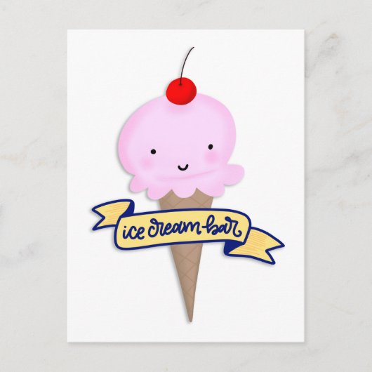 Sjabloon voor kleine tabeltop-Ice Cream Bar Briefkaart (Voorkant)