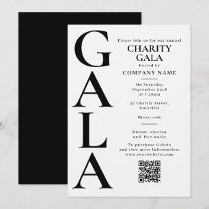 Sjabloon voor liefdadigheidsgala Fundraising Event Kaart
