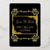 Sjabloon voor luxe Kaart goudolie (Achterkant)