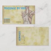 Sjabloon voor massagetherapeuten visitekaartje (Voorkant / Achterkant)