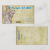 Sjabloon voor massagetherapeuten visitekaartje (Voorkant / Achterkant)