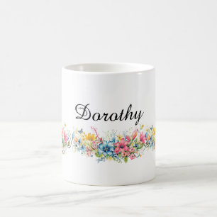 Sjabloon voor mooie bloemendesign koffiemok