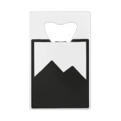 Sjabloon voor opening creditcard kredietkaart flessenopener (Achterkant)