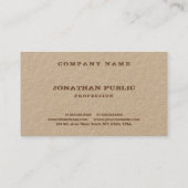 Sjabloon voor probleemtekst Luxe Real Kraft Paper Visitekaartje (Achterkant)