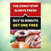 Sjabloon voor promotiemateriaal over Doughnut Wink Raamsticker (Vel 3)