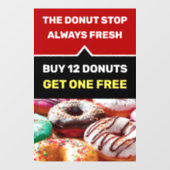 Sjabloon voor promotiemateriaal over Doughnut Wink Raamsticker (Vel)