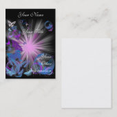sjabloon voor psychedelische butterflies visitekaartje (Voorkant / Achterkant)