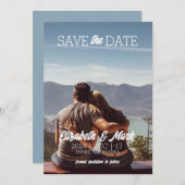 Sjabloon voor save-the-date-uitnodiging kaart (Voorkant / Achterkant)