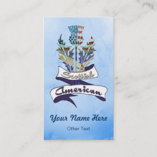 Sjabloon voor Schotse Amerikaanse Thistle Business Visitekaartje