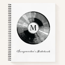 Sjabloon voor Songwriter's Notebook monogram op ma