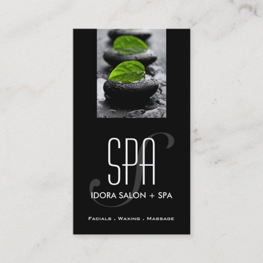 Sjabloon voor spa- en Massagekaart Afsprakenkaartje (Voorkant)