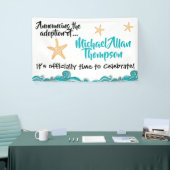 Sjabloon voor Starfish Story Adoption Party Spandoek (Beurs)