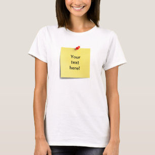 Sjabloon voor T-shirt met netjes notitie - voeg uw