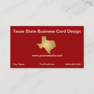 Sjabloon voor Texas Business Card Visitekaartje