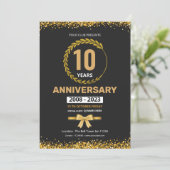 Sjabloon voor uitnodigingsfolder jubileum kaart (Staand voorkant)