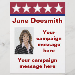Sjabloon voor verkiezingscampagnefolder flyer