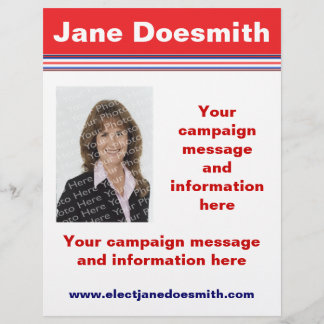 Sjabloon voor verkiezingscampagnefolder flyer