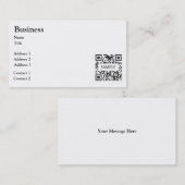 Sjabloon voor visitekaartje Generisch Wit (Voorkant / Achterkant)