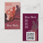 Sjabloon voor visitekaartje Jazz Band (Voorkant / Achterkant)