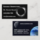 sjabloon voor visitekaartje van astronoom (Voorkant / Achterkant)