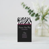 Sjabloon voor visitekaartje **Vet zebra afdrukken (Staand voorkant)