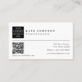 Sjabloon voor visitekaartjes Aangepaste QR-code vo (Voorkant)