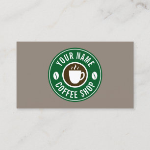Sjabloon voor visitekaartjes in cafés van koffieb