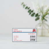 Sjabloon voor visitekaartjes Republican Elephant (Staand voorkant)