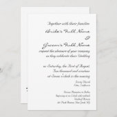 Sjabloon VOOR WEDINGINVITATIE Kaart (Voorkant / Achterkant)