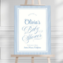 Sjabloon voor welkomstbord baby shower, modern ret