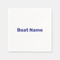 Sjabloon voor witte en blauwe tekst bootnaam