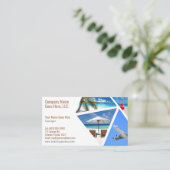 Sjabloon voor zakelijke reisagent visitekaartje (Staand voorkant)