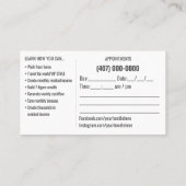 Sjabloon voor zakelijke reisagent visitekaartje (Achterkant)