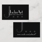 Sjabloon voor zwarte en witte moderne visitekaartj visitekaartje (Voorkant / Achterkant)