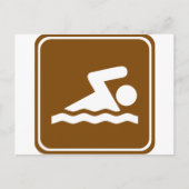 Sjabloon voor zwemwegen briefkaart (Voorkant)