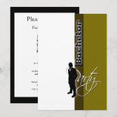 Sjabloon vrijgezellenfeest uitstekende mannen kaart (Voorkant / Achterkant)