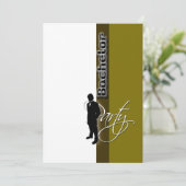 Sjabloon vrijgezellenfeest vooraanstaande mannen kaart (Staand voorkant)