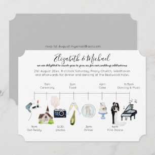 Sjabloon waterverf-weddenschap tijdlijnpictogram kaart