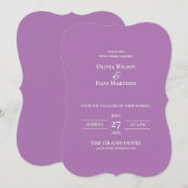 SJABLOON WEDING INVITATIES ONLINE - lavender Kaart (Voorkant / Achterkant)