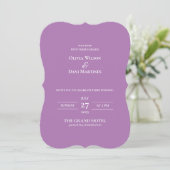 SJABLOON WEDING INVITATIES ONLINE - lavender Kaart (Staand voorkant)
