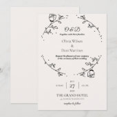 SJABLOON WEDING INVITATIES ONLINE rosary Kaart (Voorkant / Achterkant)