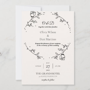 SJABLOON WEDING INVITATIES ONLINE rosary Kaart